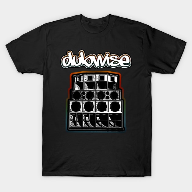 Dubwise- Soundsystem- Coloured T-Shirt by AutotelicArt